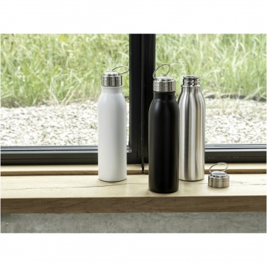 Logotrade Firmengeschenke das Foto: Harper 700 ml RCS-zertifizierte Sportflasche aus Edelstahl mit Metallschlaufe