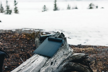 Logotrade Firmengeschenke das Foto: Pedro AWARE™ RPET Deluxe Rucksack mit 5W Solar Panel