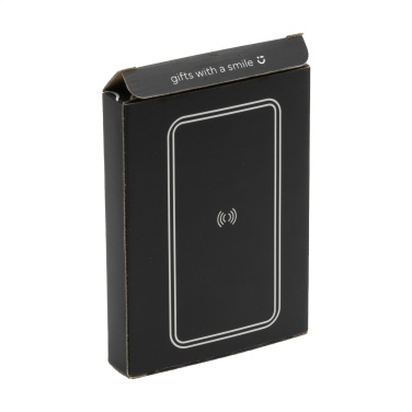 Logotrade Geschäftsgeschenke das Foto: Boru Bamboo RCS Powerbank aus recyceltem ABS, kabelloses Ladegerät