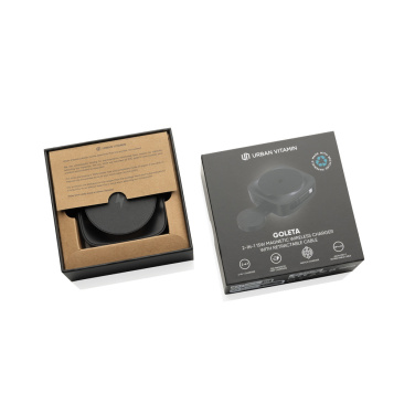 Logotrade Geschäftsgeschenke das Foto: Urban Vitamin Goleta 2-in-1 15W Magnetic Wireless Charger