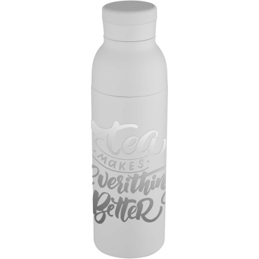 Logotrade Geschäftsgeschenke das Foto: Illuminate 650 ml RCS doppelwandige Isolierflasche aus recyceltem Edelstahl