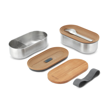 Logotrade Werbeartikel das Foto: Black+Blum Stainless Steel Double Bento Box