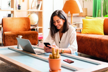 Logotrade Logogeschenke das Foto: Powerbank mit Ladestation 15W