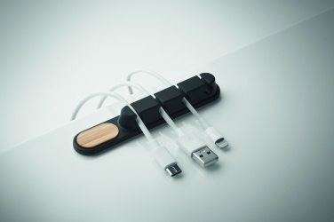 Logotrade werbemittel das Foto: Kabel-Halter Silikon