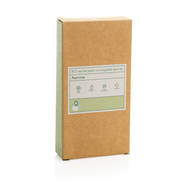 Logotrade Werbeartikel das Foto: Aervina wiederaufladbarer Tischventilator aus RCS rec. ABS