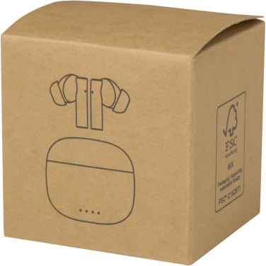 Logotrade werbemittel das Foto: Alterf True Wireless Bluetooth® Headset aus recyceltem Kunststoff mit Silikon-Ohrstöpseln