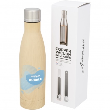 Logo trade promotional item photo of: Vasa 500 ml wood-look copper vacuum insulated bottle