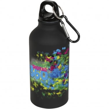 Logotrade business gift image of: Oregon 400 ml matte water bottle with carabiner
