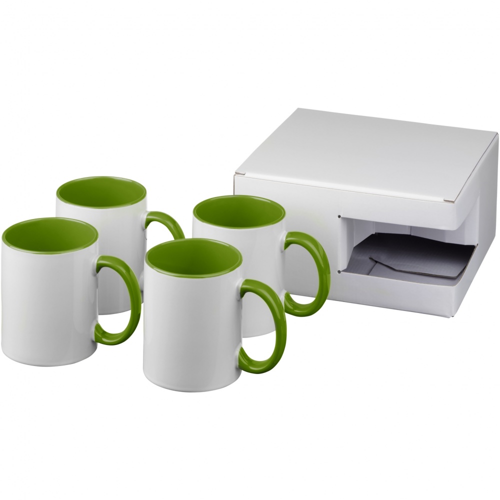 Logotrade promotional giveaway image of: Ceramic sublimation mug 4-pieces gift set