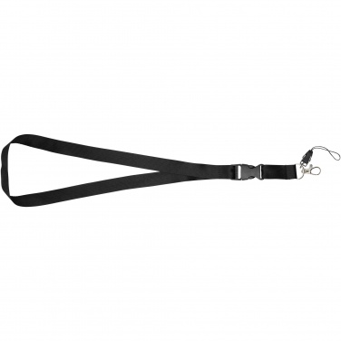Logo trade promotional merchandise picture of: Sagan phone holder lanyard with detachable buckle