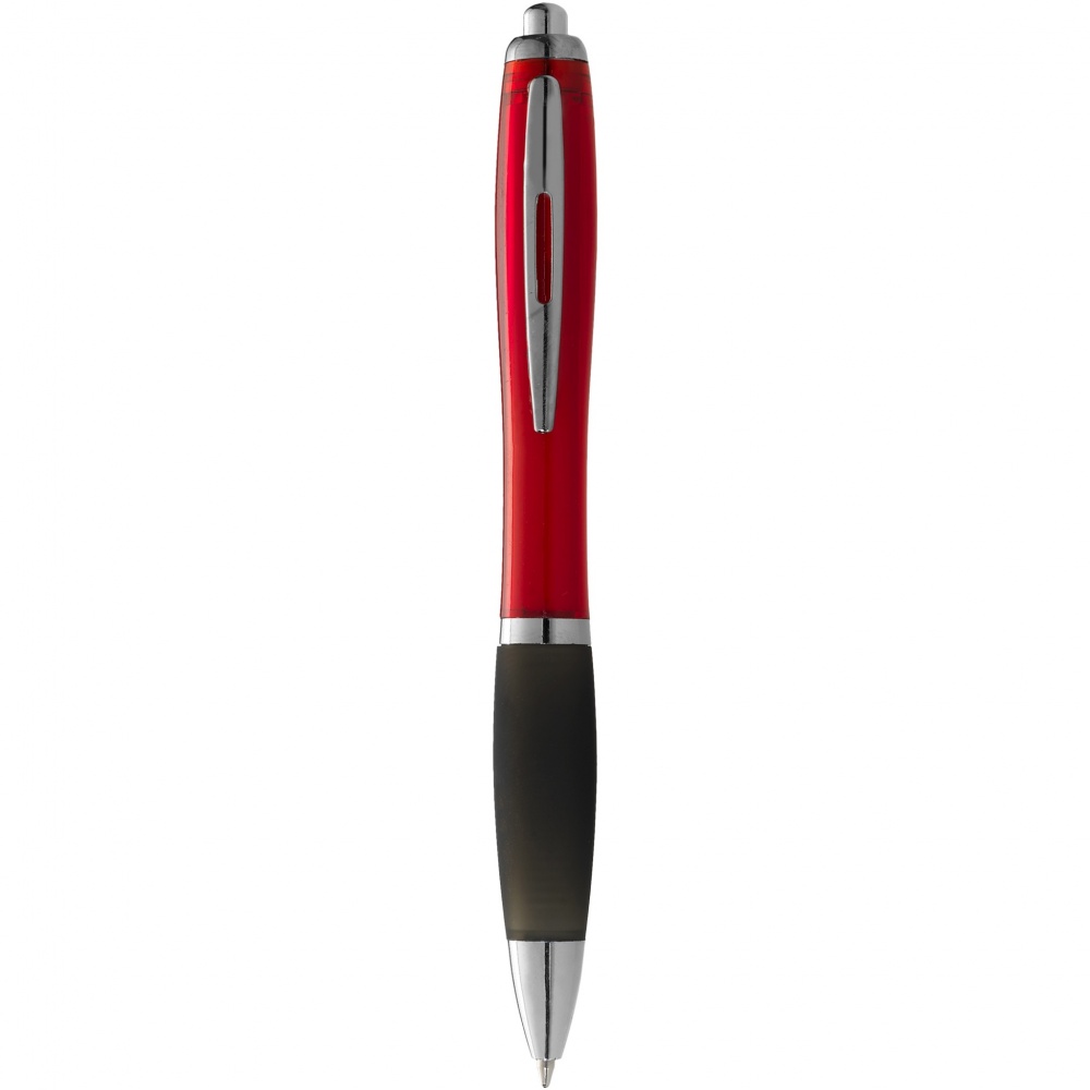 Logo trade promotional giveaways image of: Nash ballpoint pen coloured barrel and black grip