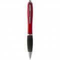 Nash ballpoint pen coloured barrel and black grip, Red / Solid black