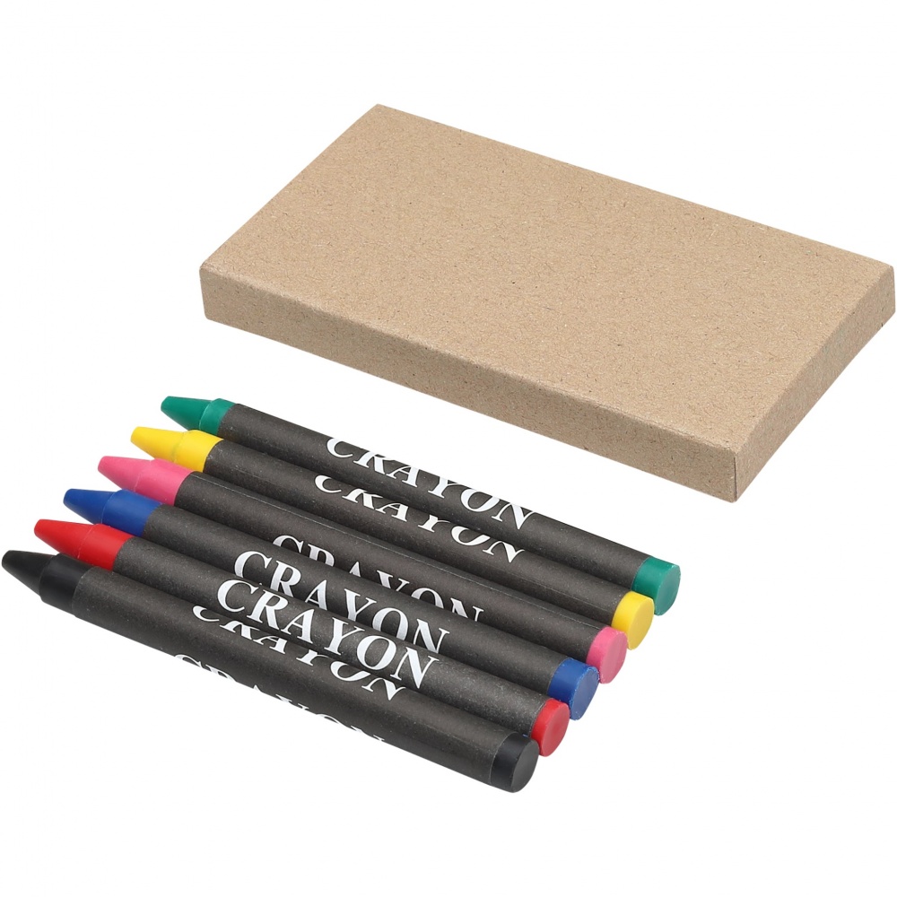 Logo trade business gift photo of: Ayo 6-piece coloured crayon set