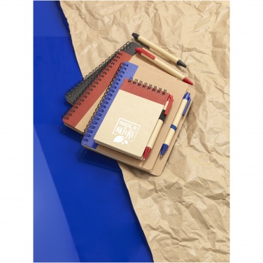 Logo trade promotional item photo of: Zuse A7 recycled jotter notepad with pen