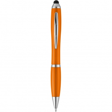 Logo trade advertising product photo of: Nash stylus ballpoint pen with coloured grip