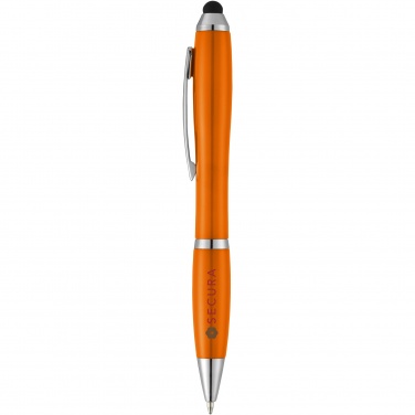 Logotrade promotional item image of: Nash stylus ballpoint pen with coloured grip