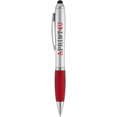 Logo trade business gifts image of: Nash stylus ballpoint with coloured grip