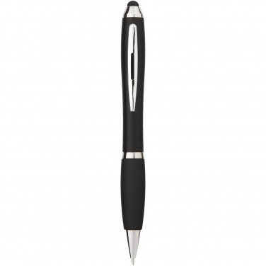 Logotrade promotional gift image of: Nash coloured stylus ballpoint pen with black grip