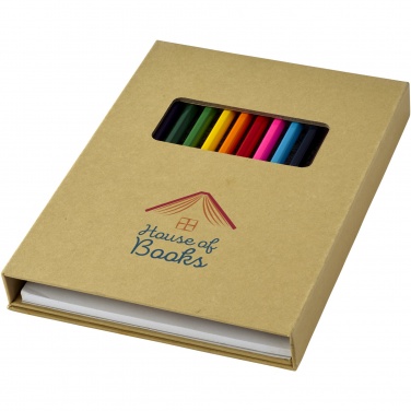 Logo trade promotional products image of: Pablo colouring set with drawing paper