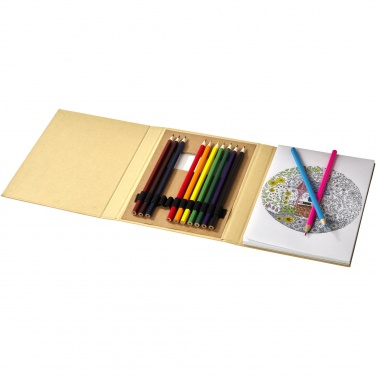 Logo trade promotional items image of: Pablo colouring set with drawing paper