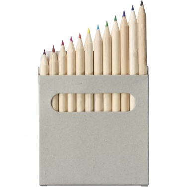Logo trade promotional products image of: Tallin 12-piece coloured pencil set