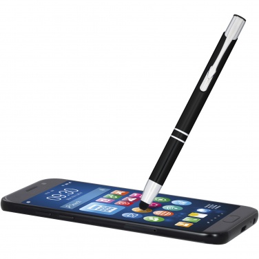 Logo trade promotional items image of: Moneta anodized aluminium click stylus ballpoint pen