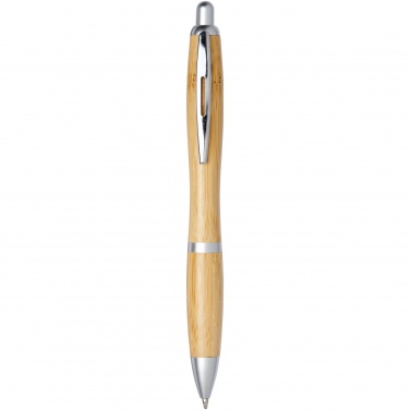 Logo trade corporate gifts image of: Nash bamboo ballpoint pen