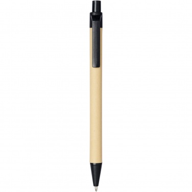 Logo trade promotional items image of: Berk recycled carton and corn plastic ballpoint pen