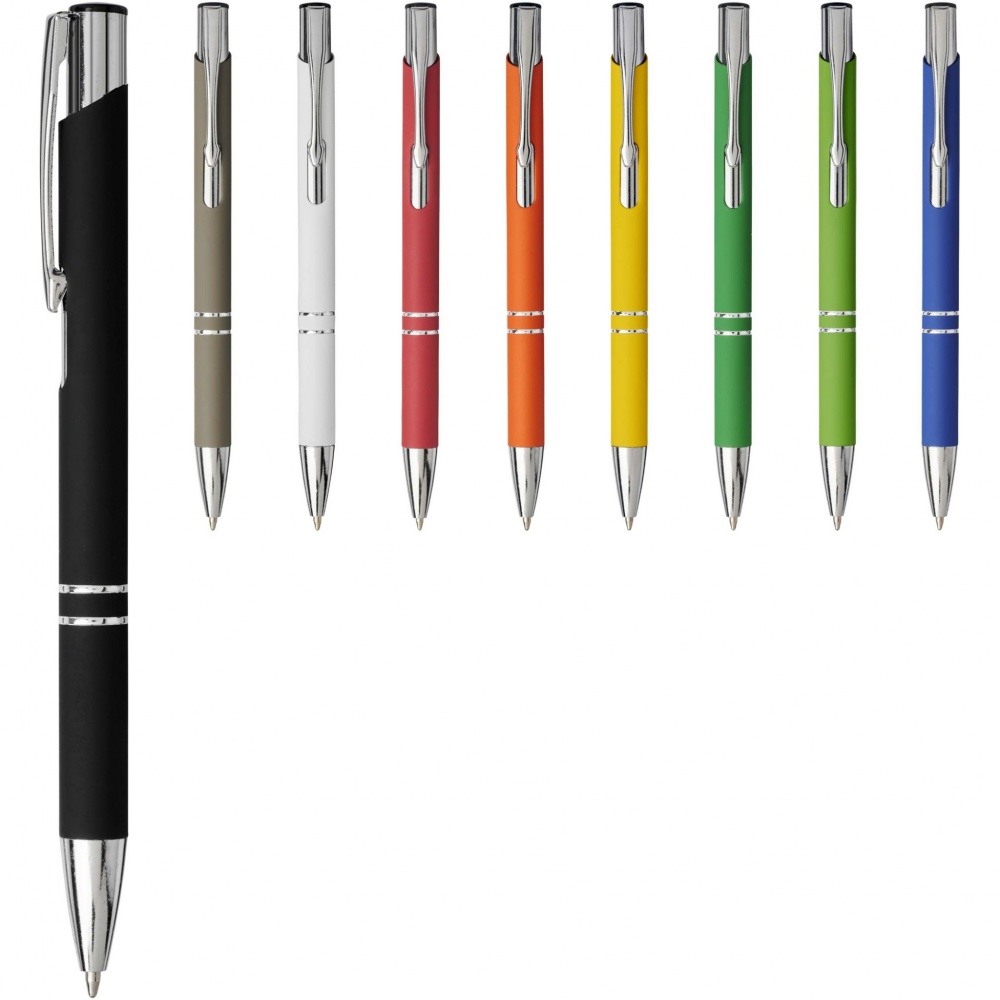Logo trade promotional merchandise photo of: Moneta soft touch ballpoint pen