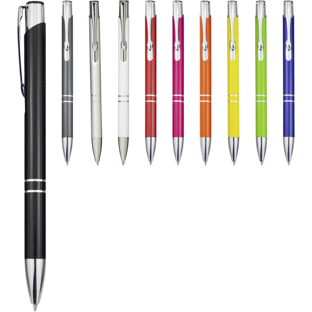 Logo trade promotional gift photo of: Moneta aluminium click ballpoint pen (black ink)