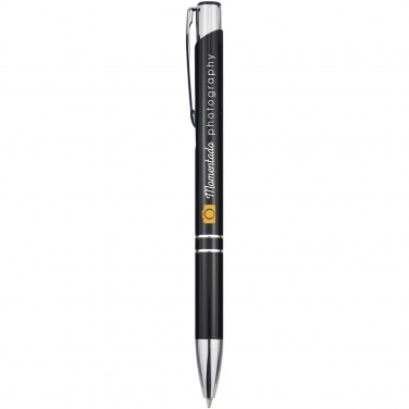 Logotrade promotional giveaway image of: Moneta aluminium click ballpoint pen (black ink)