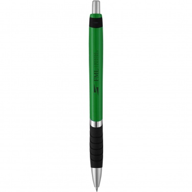 Logo trade promotional gifts image of: Turbo ballpoint pen with rubber grip