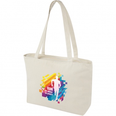 Logotrade promotional item picture of: Ningbo 320 g/m² zippered cotton tote bag 15L