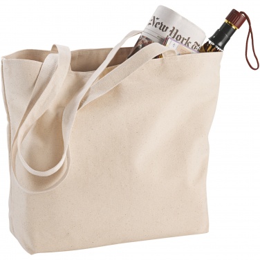 Logo trade promotional item photo of: Ningbo 320 g/m² zippered cotton tote bag 15L