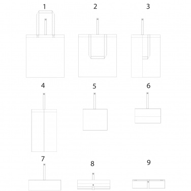 Logotrade promotional gift picture of: Nevada 100 g/m² cotton foldable tote bag 7L