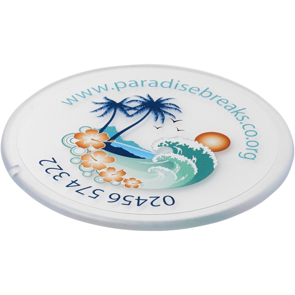 Logo trade promotional products image of: Renzo round plastic coaster
