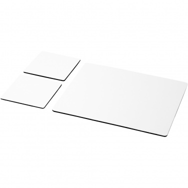 Logo trade advertising products image of: Q-Mat® mouse mat and coaster set combo 3