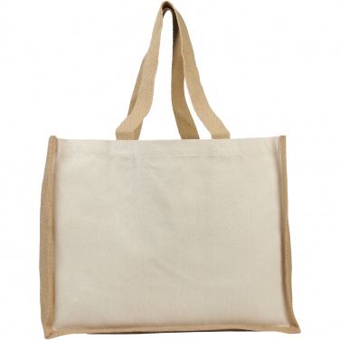 Logo trade business gift photo of: Varai 320 g/m² canvas and jute shopping tote bag 23L