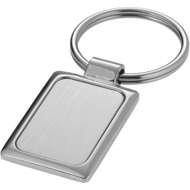 Logo trade promotional giveaways picture of: Sergio rectangular metal keychain