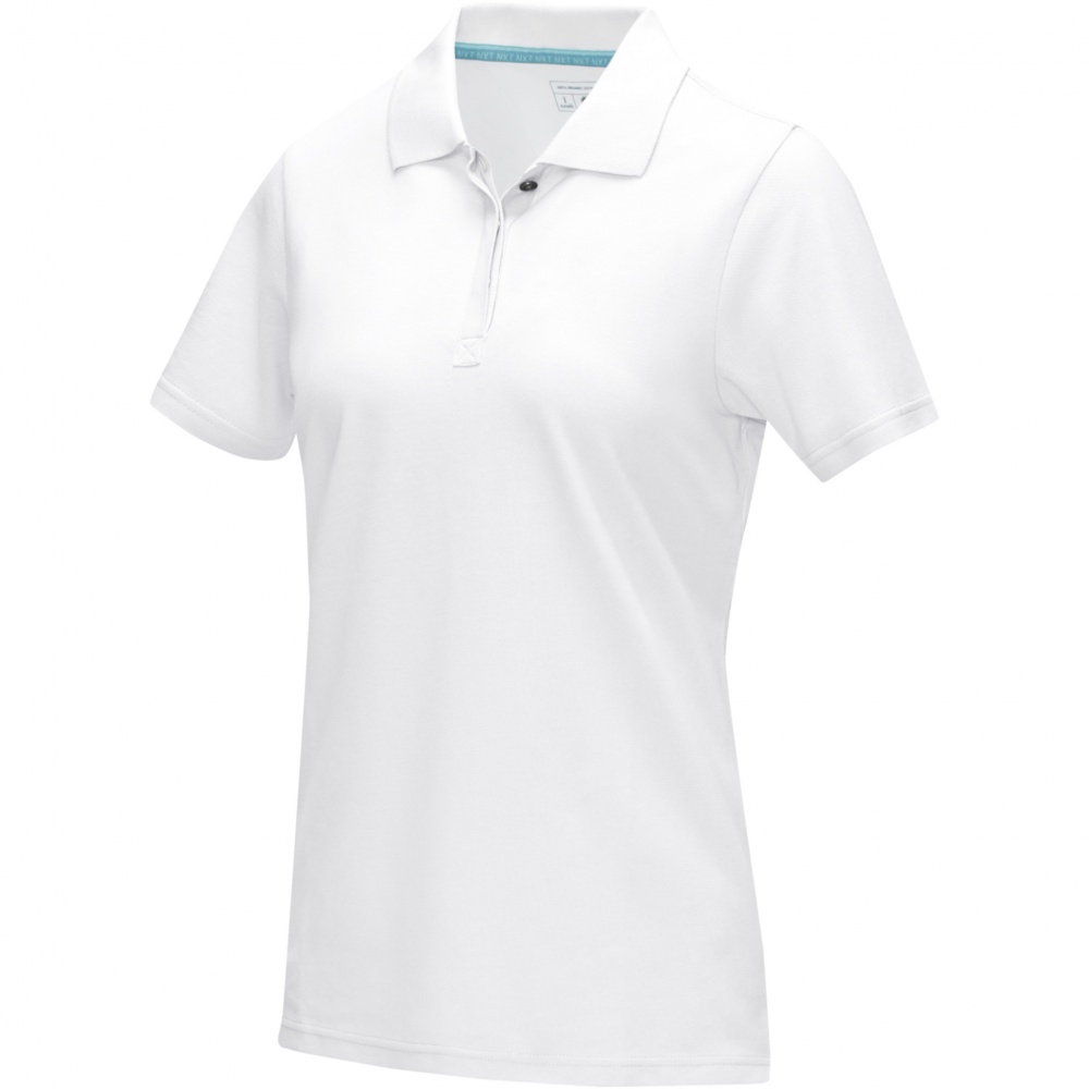 Logo trade corporate gifts image of: Graphite short sleeve women’s organic polo