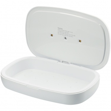 Logotrade promotional product picture of: Capsule UV smartphone sanitizer with 5W wireless charging pad