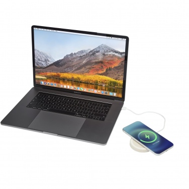 Logo trade advertising products picture of: Naka 5W wheat straw wireless charging pad