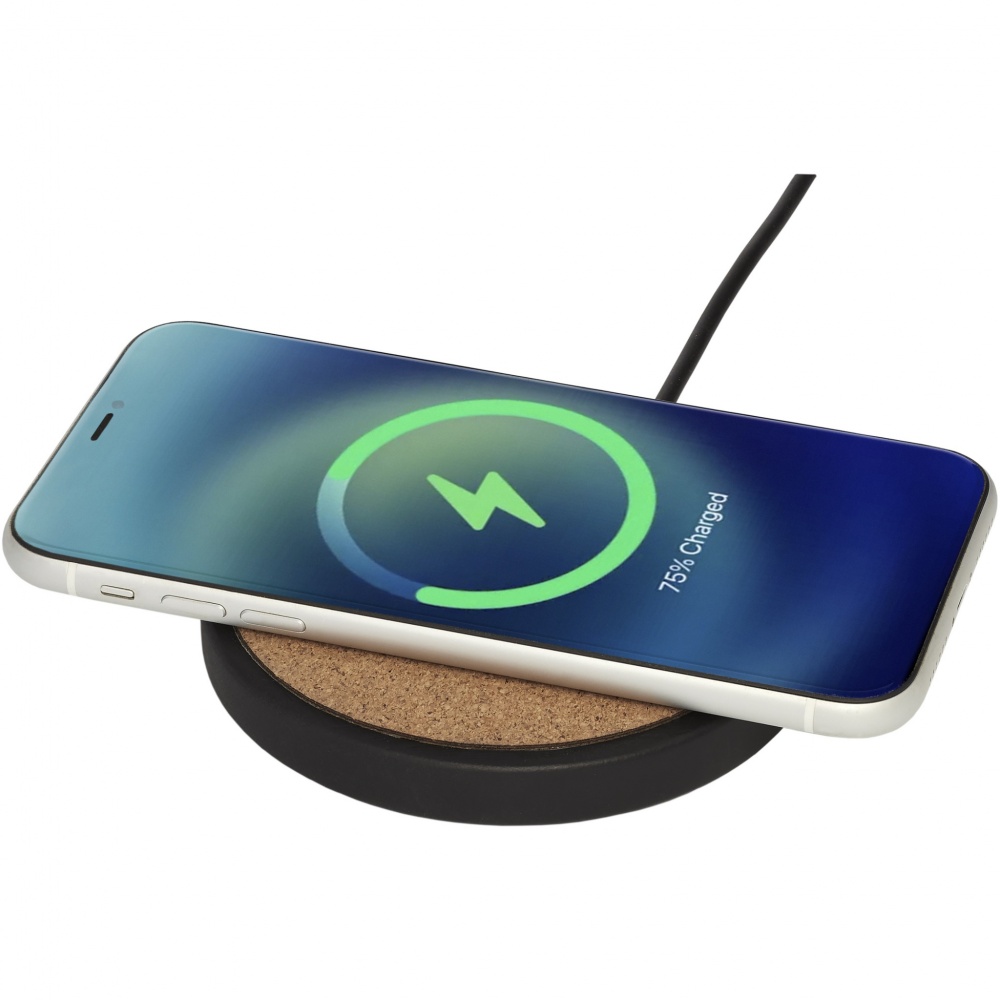 Logotrade promotional product image of: Kivi 10W limestone/cork wireless charging pad
