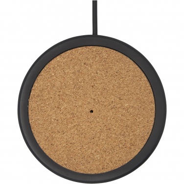 Logo trade promotional merchandise photo of: Kivi 10W limestone/cork wireless charging pad