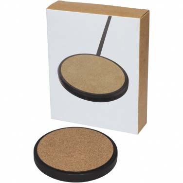 Logo trade promotional products picture of: Kivi 10W limestone/cork wireless charging pad