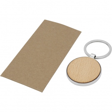 Logotrade promotional product image of: Moreno beech wood round keychain