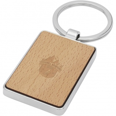 Logotrade promotional item picture of: Mauro beech wood rectangular keychain