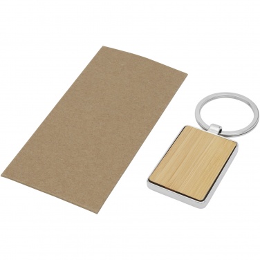 Logotrade promotional giveaway image of: Neta bamboo rectangular keychain