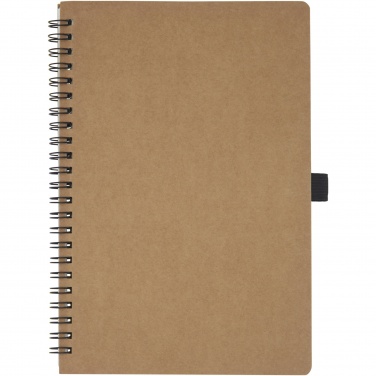 Logotrade corporate gift image of: Cobble A5 wire-o recycled cardboard notebook with stone paper