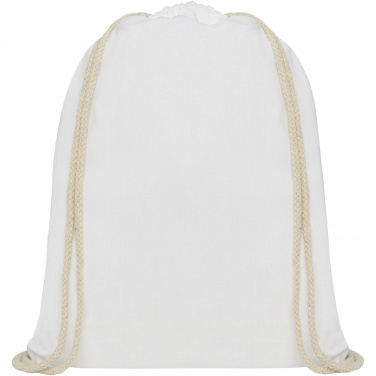 Logo trade business gift photo of: Oregon 140 g/m² cotton drawstring bag 5L